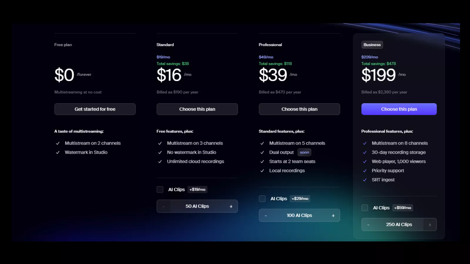 Restream Pricing restream-pricing